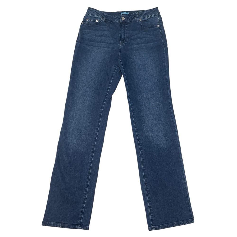 J. McLaughlin Dark Wash Mid Rise Straight Leg Jeans Women's 4